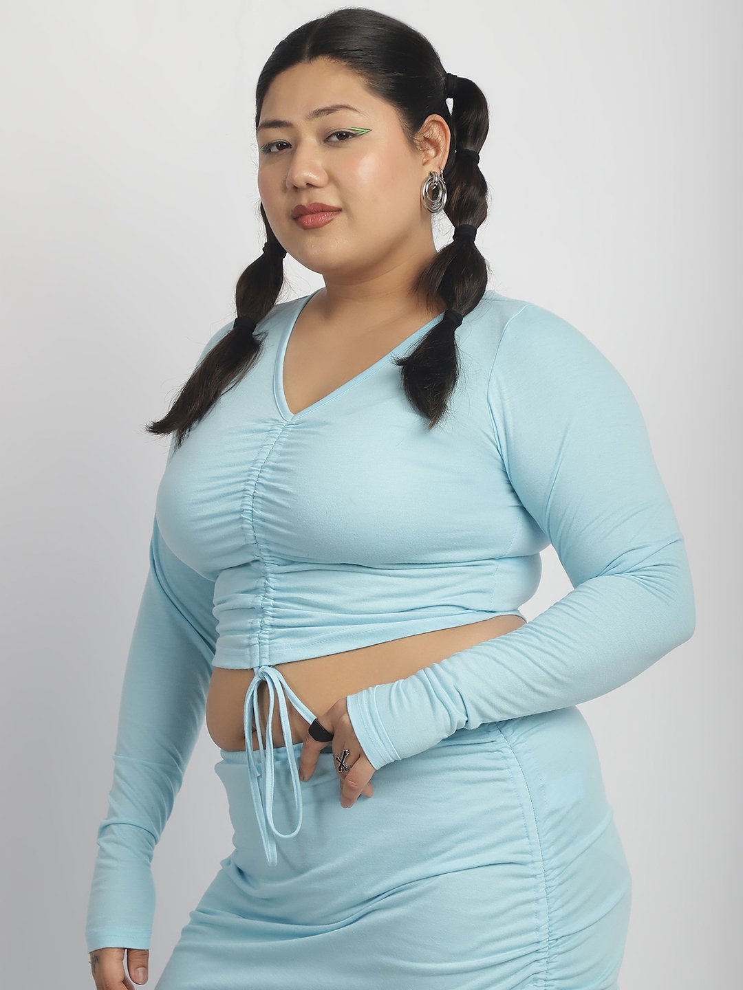 Popstar Crop Top : Sky Blue Color