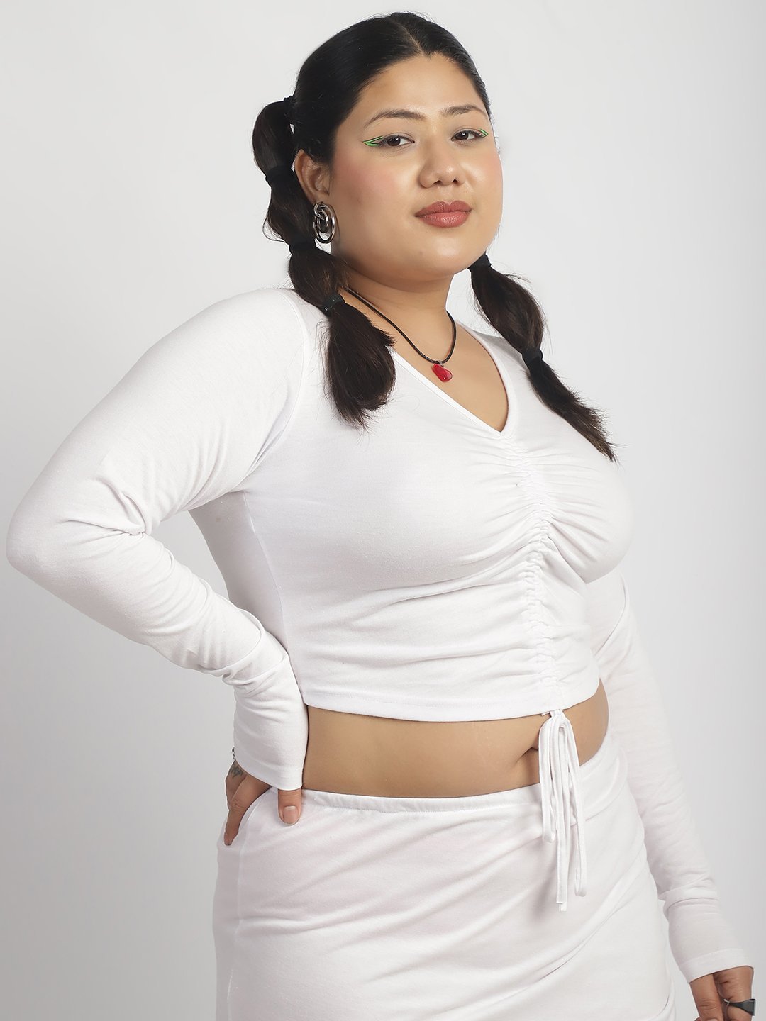 Popstar Crop Top : White Color