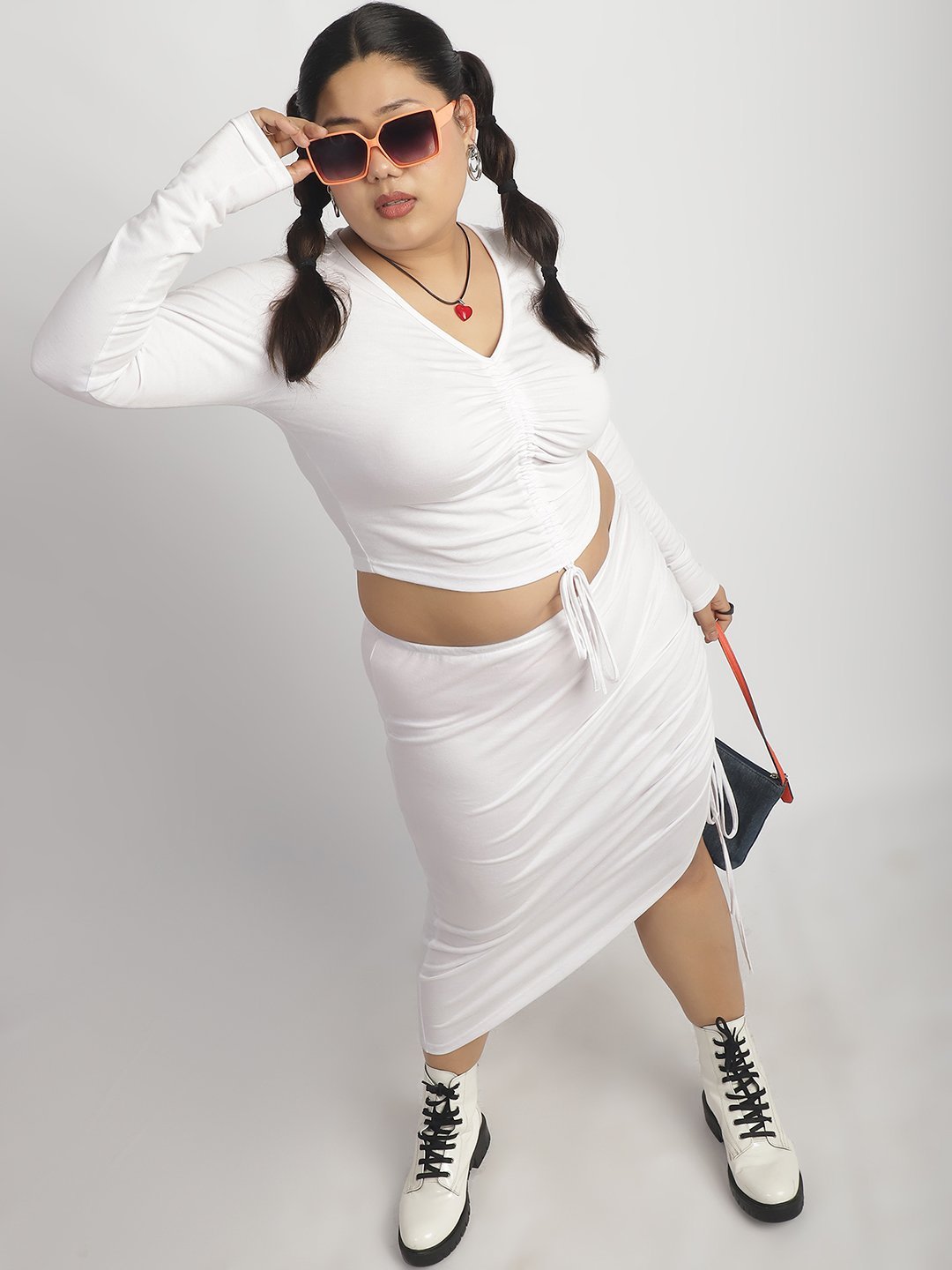 Popstar Crop Top : White Color