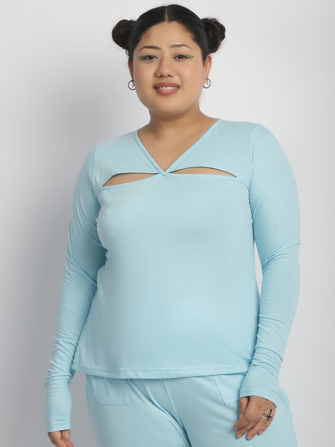 Sour Patch Top : Sky Blue Color